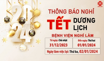 Thông báo lịch nghỉ Tết dương lịch 2024