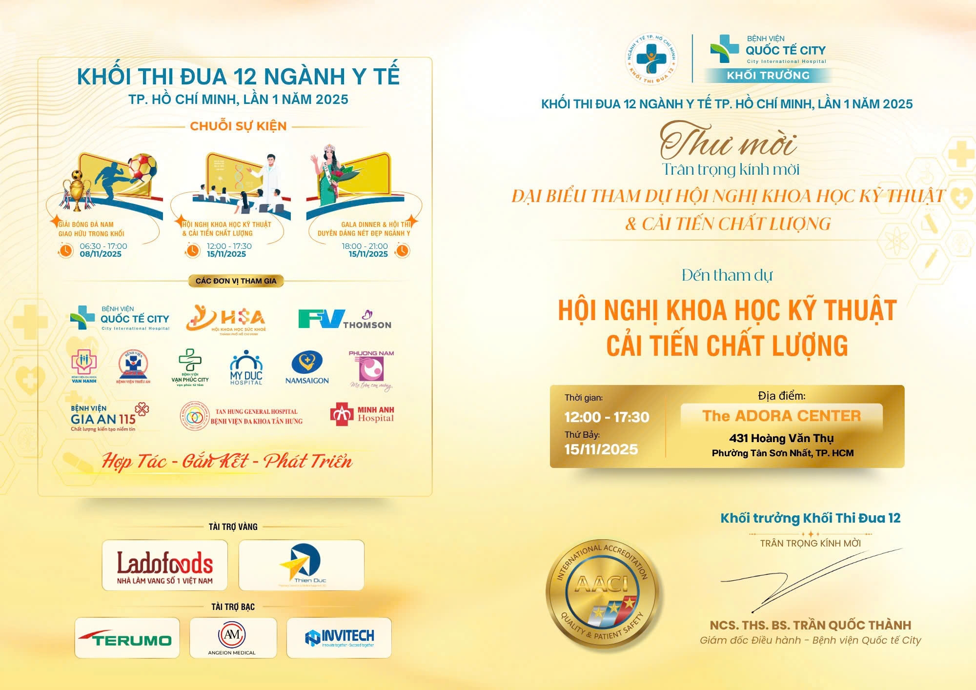 chuỗi sự kiện của Khối thi đua 12 Ngành Y tế TPHCM lần thứ 1.