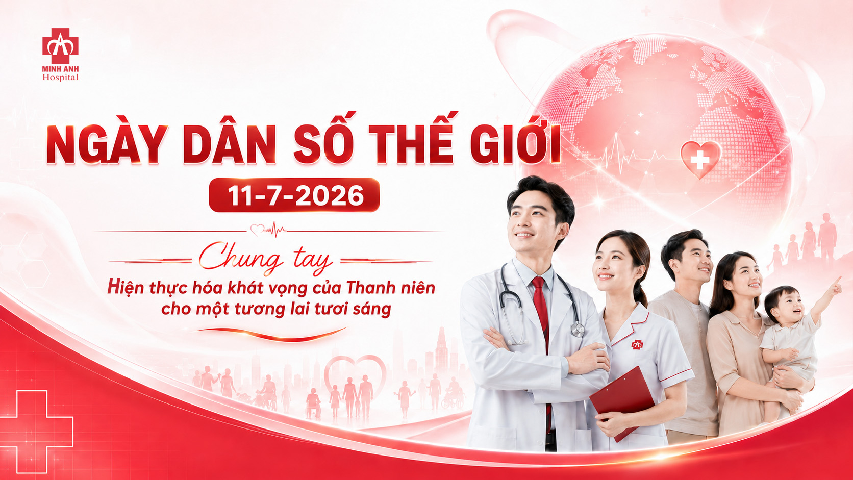 🌍Ngày Dân số thế giới 11-7-2026 với chủ đề “Chung tay hiện thực hóa khát vọng của Thanh niên cho một tương lai tươi sáng”.